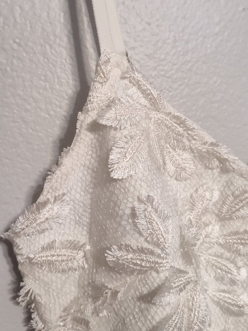 White 3D Floral Lace Maxi Dress size S Bridal bride beach wedding boho, new with - Picture 5 of 16
